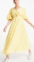 Asos ефектна рокля в жълто размер М/40, снимка 1