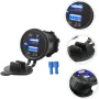 USB зарядно с две гнезда за вграждане в таблото 12/24V - 1A/2.1A, снимка 4