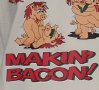 Нова мъжка забавна тениска с трансферен печат MAKIN' BACON с прасета , снимка 10