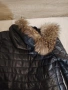 дамско яке от естествена кожа и естествен пух на качулата, снимка 4