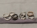 Комплект мъжки пръстени - сребро 925, титан и неръждаема стомана, снимка 2