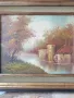 38x33см/2бр стари картини масло върху платно/пейзажи/картина в дървена рамка, снимка 7