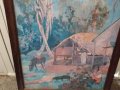 Голяма картина в дървена рамка., снимка 4