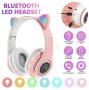 Безжични Детски Bluetooth слушалки Котешки уши CAT, STN-28, снимка 5