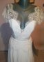 Булчинска сватбена дълга бяла рокля Asos, нова, с етикет, р-р S, снимка 13