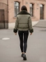 Уникално зелено зимно яке с пух , снимка 12