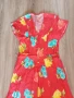 Красива лятна дамска червена рокля на цветя Fabiani, снимка 2