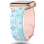 FLORAL Силиконова каишка за Apple Watch Series 11/10/9/8/7/6/5/4/3/2/1/SE/SE2/SE3, снимка 3