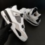Нови Оригинални Обувки Nike Air Jordan Retro 4 Military White Black Бели Маратонки Кецове Размер 42 , снимка 2