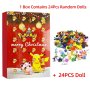Детски адвент Advent Календар Pokemon Покемон Пикачу 24 малки фигурки играчки коледен, снимка 4