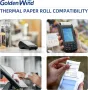 50 ролки, термохартия GOLDEN WIND 2 1/4 x 165 фута, 55GSM първокласно качество, бяла, 57 * 64 mm, снимка 3