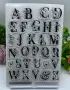 Латиница с цветя големи букви азбука силиконов гумен печат декор бисквитки фондан Scrapbooking, снимка 1