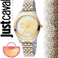 JUST CAVALLI 🍊 Дамски часовник "GOLD SILVER PANTERA" нов с кутия и 2г. гаранция, снимка 1 - Дамски - 43328826