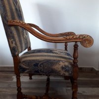 Стол кресло с дърворезба антика , снимка 6 - Столове за офис - 27574199