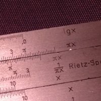 Rechenschieber reiss 3201 логаритмична линия от соца ГДР метална, снимка 8 - Други ценни предмети - 43141693