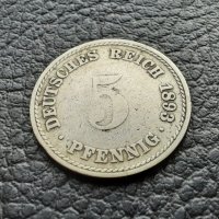 Стара монета 5 пфенига 1893 г.буква А -  Германия- рядка , 131 годишна !, снимка 10 - Нумизматика и бонистика - 39645552