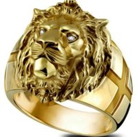 Нов мъжки позлатен пръстен / 29, снимка 1 - Пръстени - 43327968