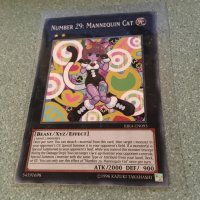 Оригинална Yu-Gi-Oh карта Number 29: Mannequin Cat, снимка 1 - Колекции - 32752431