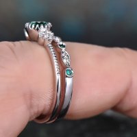 Два пръстена със смарагд, снимка 4 - Пръстени - 38599039