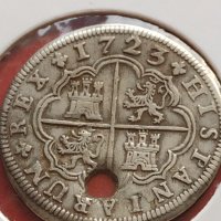 Сребърна монета 2 реала 1723г. Филип пети Мадрид Испания 12204, снимка 9 - Нумизматика и бонистика - 42987513