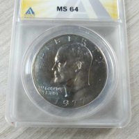 Един долар с ликът на Дуайт Д. Айзенхауер, снимка 2 - Нумизматика и бонистика - 43240293