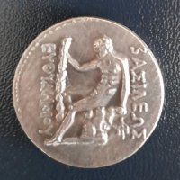 Монета Тетрадрахма на Евтидем I, Гръко-Бактрийско царство - РЕПЛИКА, снимка 2 - Нумизматика и бонистика - 39953614