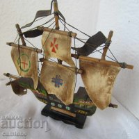 лодка стар кръстоносен кораб яхта платна макет дърво, снимка 4 - Други ценни предмети - 28872455