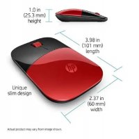 Мишка Безжична HP Z3700 Red/Black Черно-червена wireless, снимка 4 - Клавиатури и мишки - 37062631