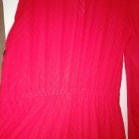 Страхотна дълга червена рокля H&M+подарък червило Max factor , снимка 3 - Рокли - 35453158