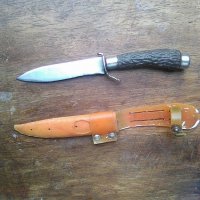 Стар български туристически нож от времето на соца, снимка 1 - Ножове - 39671908