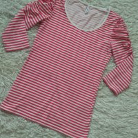 "FishZone" блузка с набрани ръкави, снимка 1 - Блузи с дълъг ръкав и пуловери - 27893010