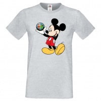 Мъжка тениска Mickey Mouse Alfa Romeo Подарък,Изненада,Рожден ден, снимка 5 - Тениски - 36576646