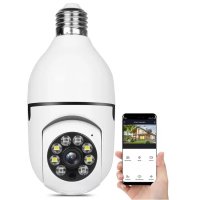 Камера за видеонаблюдение Wi-Fi FULL HD с фасунга и ротация, снимка 2 - Камери - 40639892