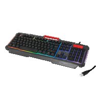 Геймърска клавиатура Typhoon с подсветка дъга 1.5м кабел , черна, снимка 3 - Друга електроника - 33501013