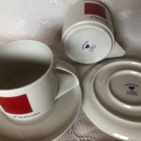 Порцеланов сервиз за чай – 4  части, Червен квадрат форма Баланс, Императорски порцелан, руски, снимка 5 - Други - 43339379