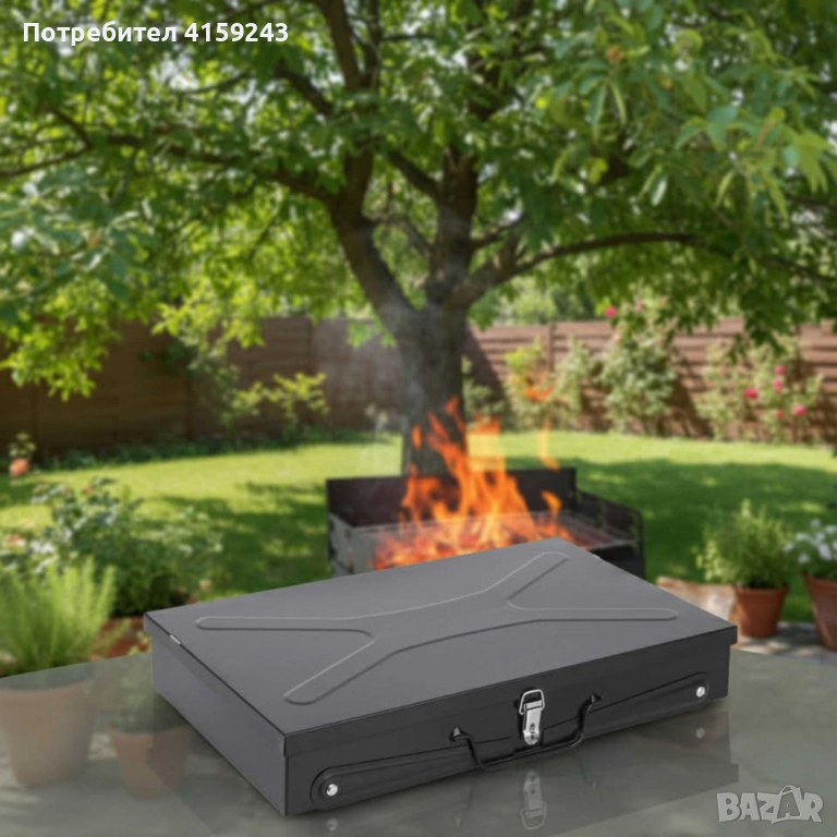 Градинска сгъваема скара за къмпинг и пикник, снимка 1