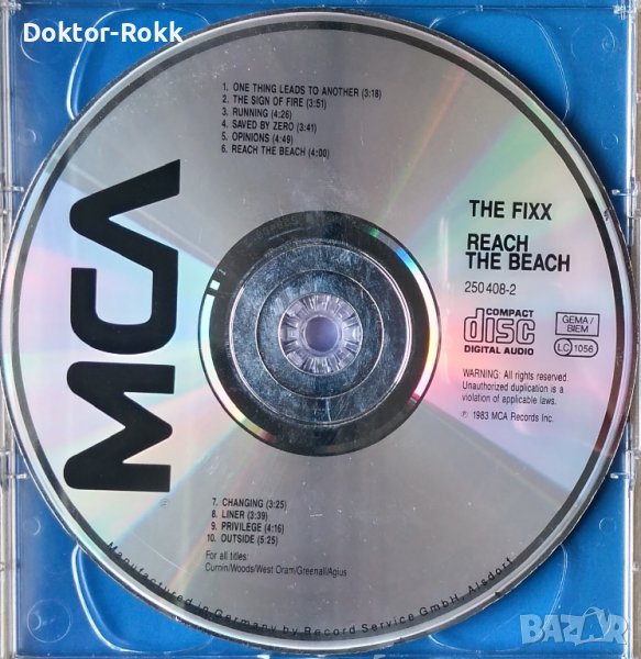 The Fixx – Reach The Beach 1983 (CD), снимка 1