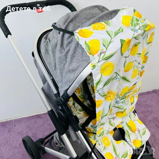 Тента за бебешка количка лимони, снимка 1