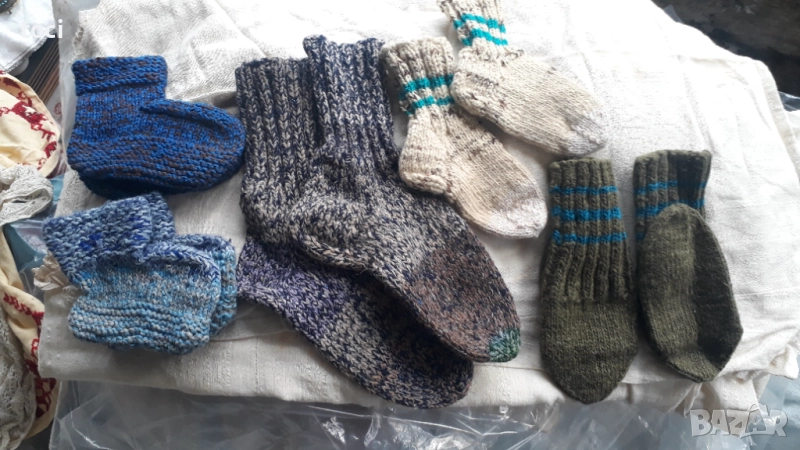 17 лв-5 чифта автентични Ръчно плетени Гети терлици нови , снимка 1