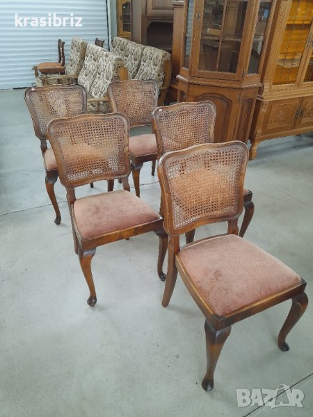 Масивни Барокови Столове с Ратан внос от Германия!Обявената цена е за брой!, снимка 1
