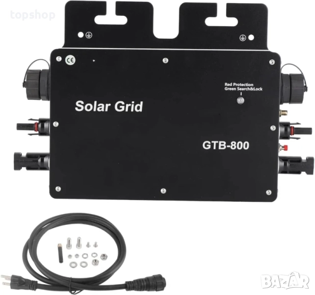 Gtb-800w Микро слънчев инвертор Инвертор за свързване на слънчеви панели GTB 800w, водоустойчив IP65, снимка 1