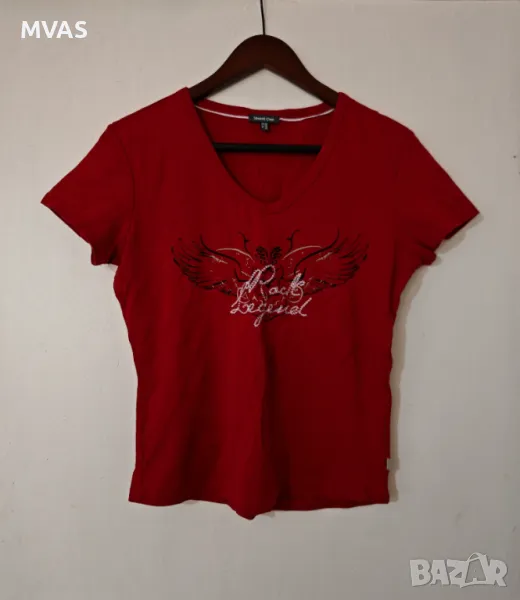 Нова дамска червена тениска M размер, снимка 1