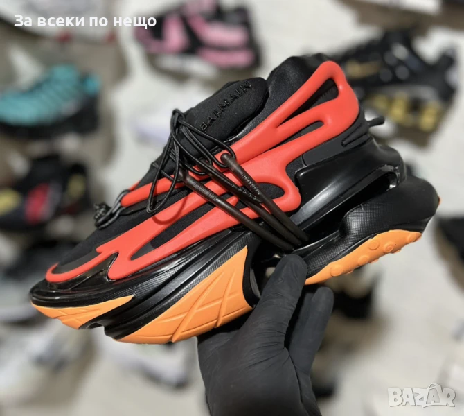 Balmain Unicorn Дамски Маратонки С Кутия🔝Дамски Спортни Обувки Цвят - Черно И Оранжево Код SM-24, снимка 1