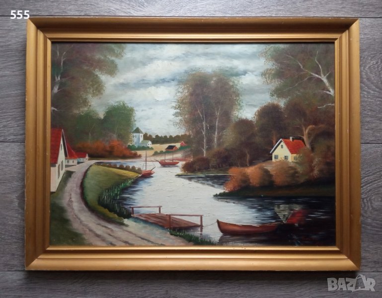 Картина масло - пейзаж 1945 год., снимка 1