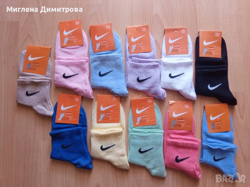 ПАМУЧНИ чорапи Найк различни цветове - универсален размер 36-42, снимка 1
