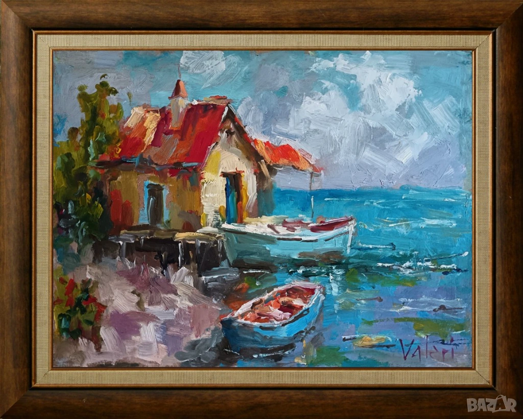  "Морски пейзаж" - маслена картина, продавана от автора (c044), снимка 1