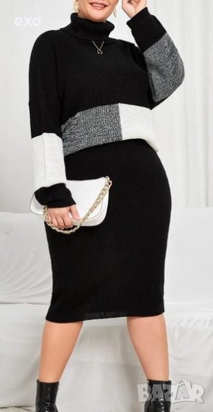 Дамски костюм, Зимен дамски костюм, Голям размер дамски костюм, снимка 1