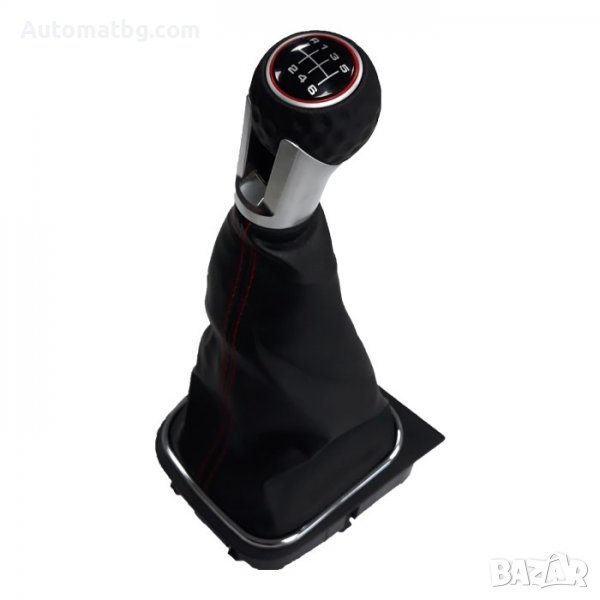 Топка с маншон за скоростен лост Automat, За VW GOLF GTI, 6 скорости, Черен, снимка 1
