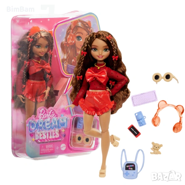 Кукла Barbie Dream Besties - Teresa с 10 аксесоара за видео игри, снимка 1