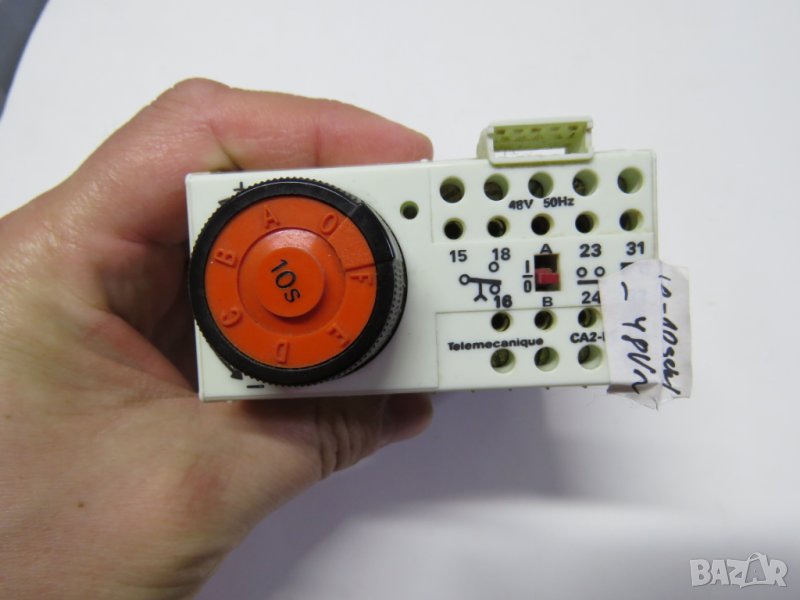 CA2 FT телемеханик - Френско  Реле за време, таймер с контактор 48 волта променливо 0- 10 секунди , снимка 1
